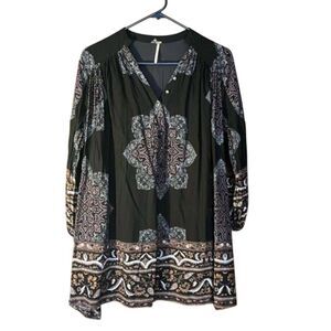 FREE PEOPLE Say You Love Me Long Sleeve Mini Dress